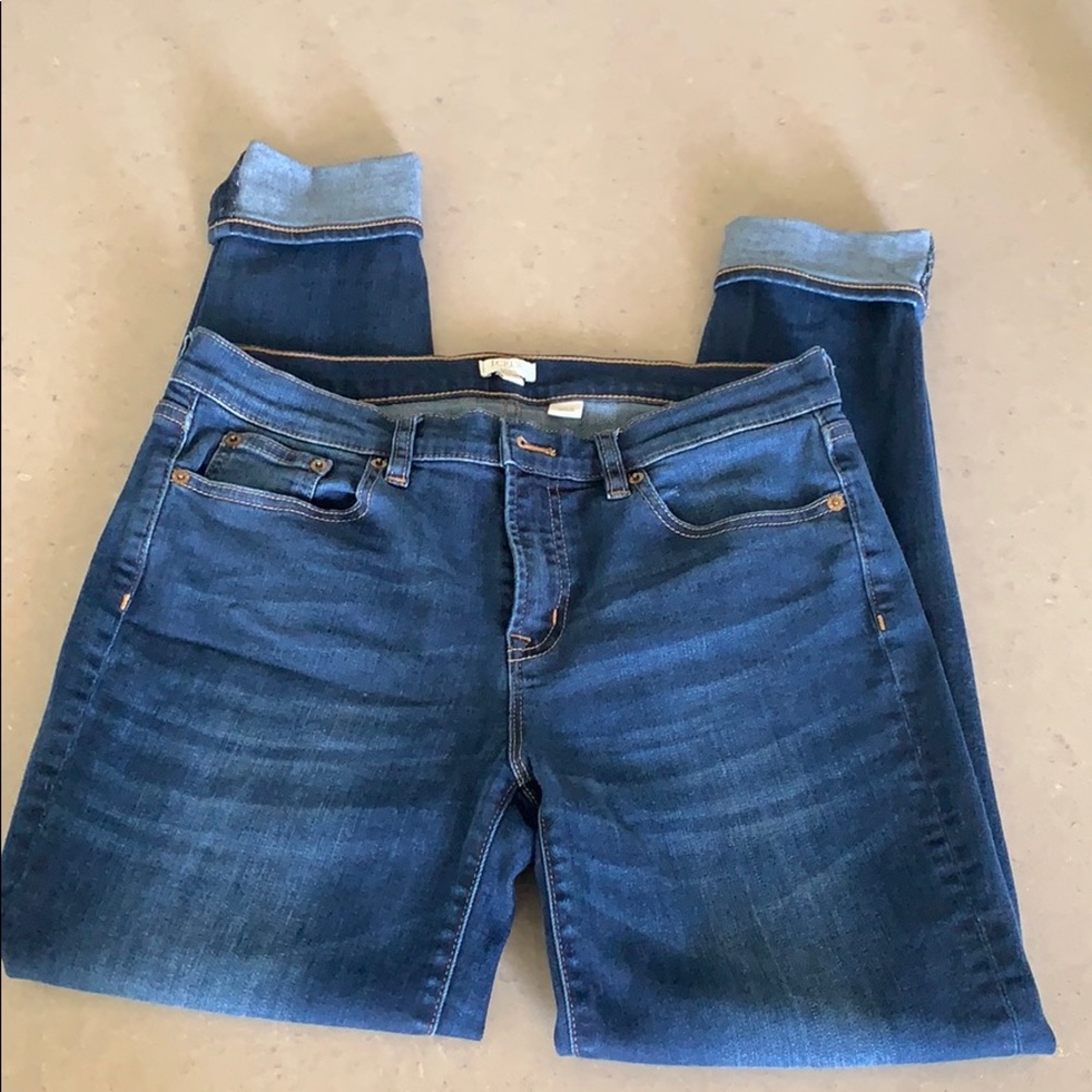 J.Crew dark wash straight jeans!
